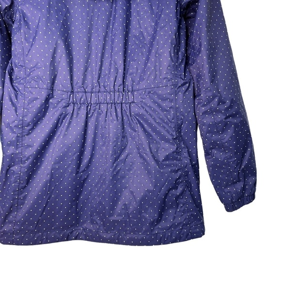 THE NORTH FACE Hooded Windbreaker Jacket Size XS in Polka Dot Navy Blue - Picture 10 of 14